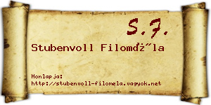 Stubenvoll Filoméla névjegykártya